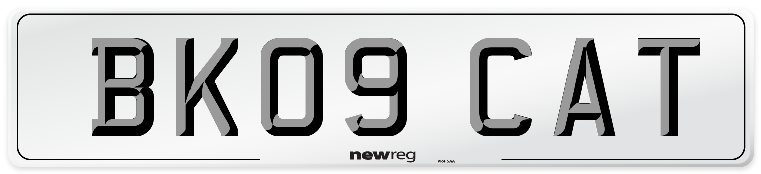 BK09 CAT Number Plate from New Reg